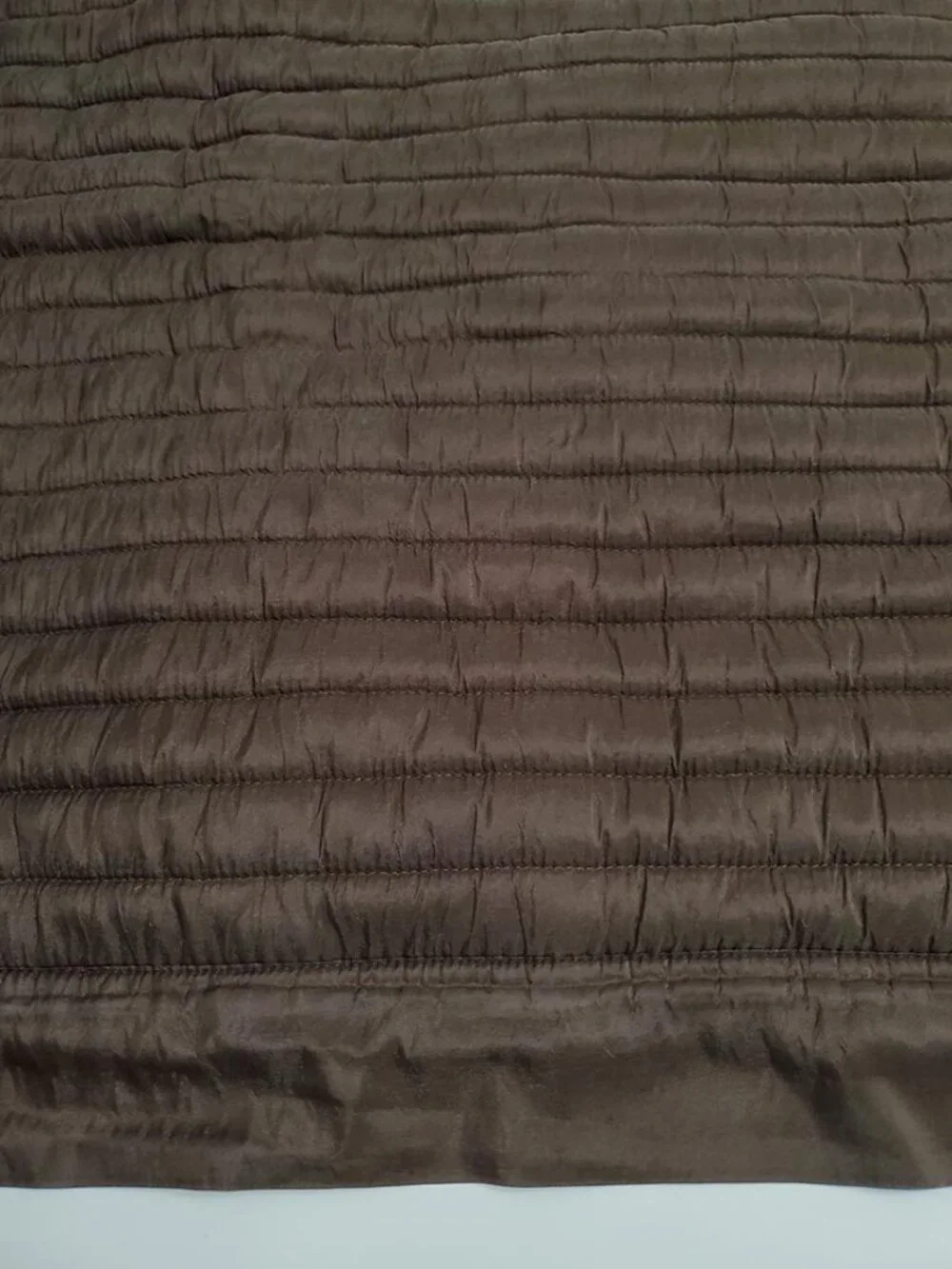 Restoration Hardware Lot of 2 Channeled Silk Standard Shams 20x28 Bedding Brown